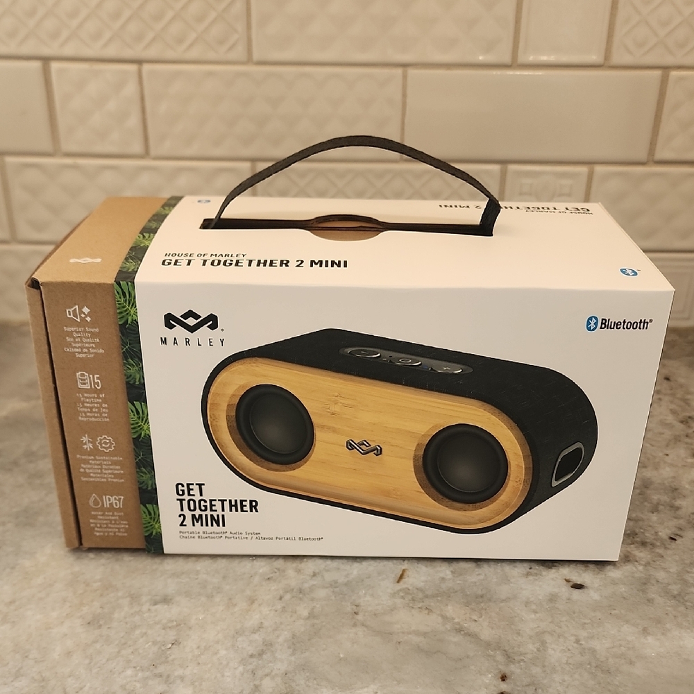 🌿 House of Marley Get Together 2 Mini Bluetooth Speaker - NEW